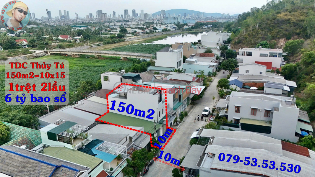 Thuy Tu residential house, area 150m2, front 10m. Extremely standard legal, 10m road, price 5 billion, zalo 093.6666.209 Sales Listings