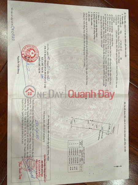 Property Search Vietnam | OneDay | Residential | Sales Listings OWNER SENDS FOR QUICK SALE Lot of Land Frontage on Provincial Road 8, Hoa Phu Commune, Cu Chi District, Ho Chi Minh City