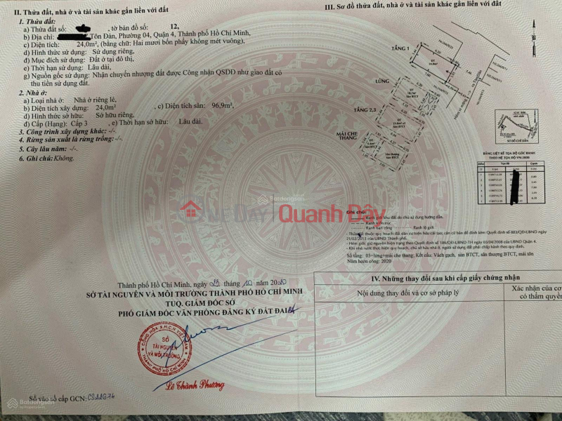 Property Search Vietnam | OneDay | Residential Sales Listings Urgently need to sell 4-storey house in Ton Dan, District 4 - red book completed. 0935 987 950