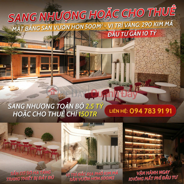 Property Search Vietnam | OneDay | Residential, Rental Listings FOR SALE OR LEASE: GARDEN RESTAURANT OVER 500m² (READY TO OPERATE – 290 KIM MA STREET)