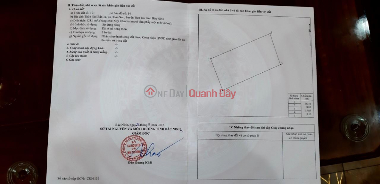 Property Search Vietnam | OneDay | Residential | Sales Listings BEAUTIFUL LAND - GOOD PRICE - FULL RESIDENTIAL LOT FOR SALE FAST IN Quang An, Bat Lu, Tien Du, Bac Ninh