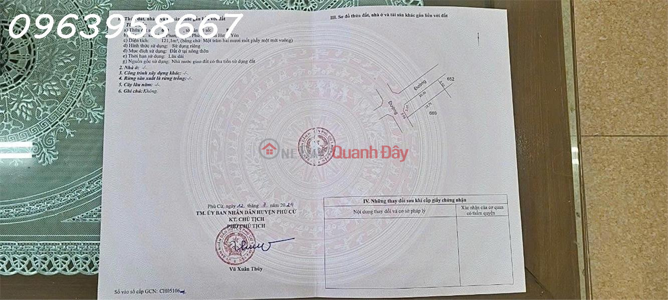 Suất đất lô góc mặt tiền 21 mét siêu phẩm tại Tống Phan, Phù Cừ, Hưng Yên Niêm yết bán