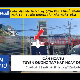 House for rent on Binh Long street frontage, 120m², 4 FLOORS - 18 Million - NEAR CROSSROADS _0