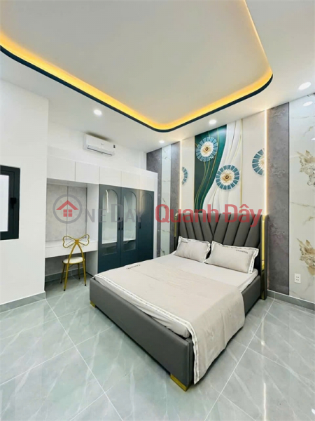 đ 7.18 Billion | New 4-storey house in Keng, furnished, area 4x14m, Bui Quang La, Go Vap, only 7.18 billion