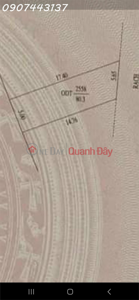 Land for sale in Cai Rang Military Area, Thuong Thanh Ward, near National Highway 1A toll station _0