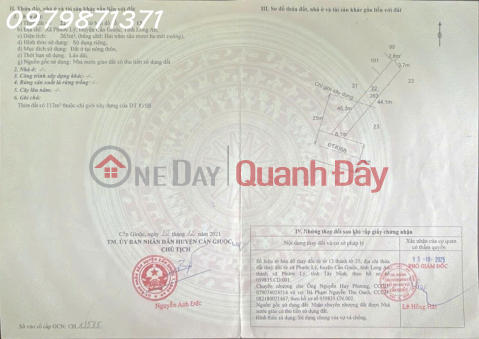 Siêu phẩm đất mặt tiền 835B, xã Phước Lý, Cần Giuộc, Long An, DT 270m2, giá đầu tư _0