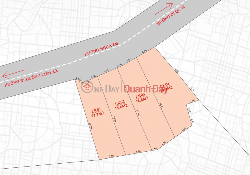 Opening for sale 04 houses in Cuu Quan village - Duc Thuong - Hoai Duc - Hanoi Vietnam, Sales, đ 3.02 Billion