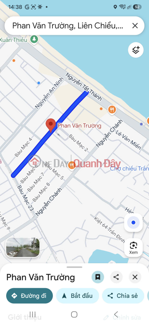 Land for sale on Phan Van Truong Street - Main road leading to the beach _0
