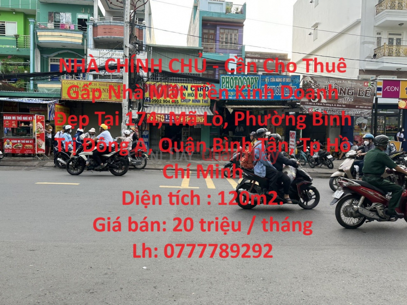 OWNER'S HOUSE - Need to Rent Beautiful Business Front House Urgently in Binh Tan District Rental Listings