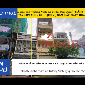 Cho thuê nhà mặt tiền Trương Vĩnh Ký q.Tân Phú 75m², 4TẦNG, 32Triệu - KHU DỊCH VỤ SẦM UẤT _0