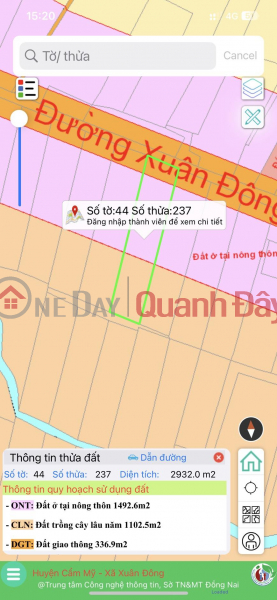 ORIGINAL LAND - CASH - GOOD PRICE In Xuan Dong Commune, Cam My District, Dong Nai Province Sales Listings