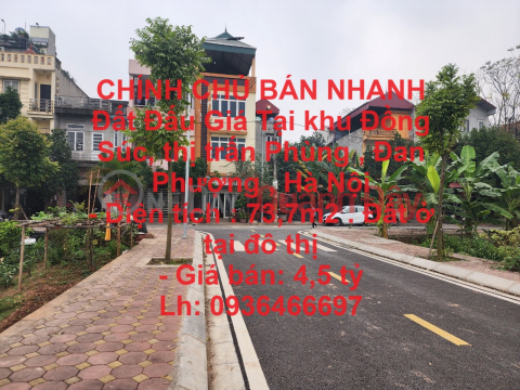 CHÍNH CHỦ BÁN NHANH Đất Đấu Giá Tại khu Đồng Súc, thị trấn Phùng , Đan Phượng , Hà Nội _0