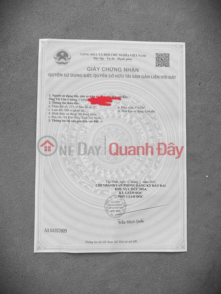 Property Search Vietnam | OneDay | Nhà ở Niêm yết bán | HOT HOT – CHÍNH CHỦ CẦN BÁN ĐẤT VỊ TRÍ ĐẸP Cách Công Vên Võ Văn Tần 800m