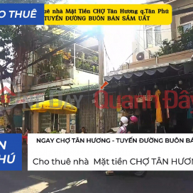 House for rent, street front, right next to Tan Huong Market, Tan Phu District, 72m², 18 million VND. _0