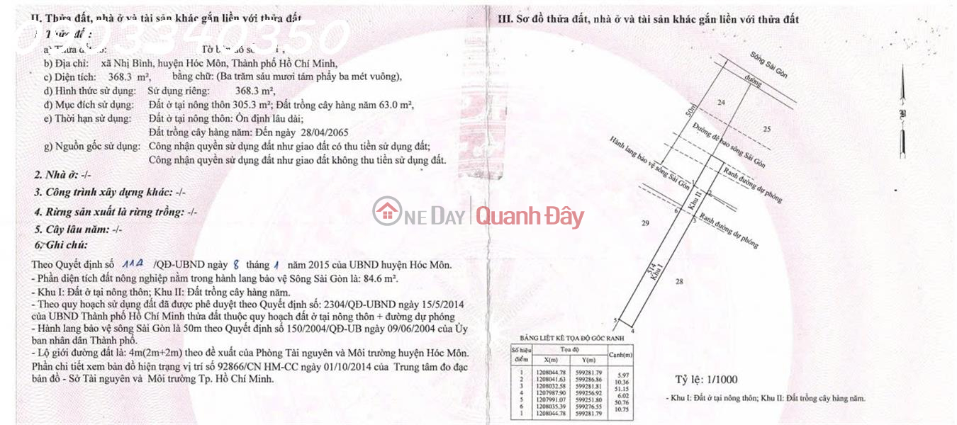 Bán đất tại Nhị Bình, Hóc Môn, diện tích 368,3 m2, giá bán 7,8 tỷ Niêm yết bán