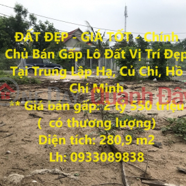 BEAUTIFUL LAND - GOOD PRICE - Owner Urgently Sells Land Lot in Nice Location at Trung Lap Ha, Cu Chi, Ho Chi Minh _0