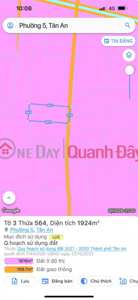 Property Search Vietnam | OneDay | Residential, Sales Listings | OWNER Needs to Quickly Sell Rice Land in Ward 5, Tan An City, Long An