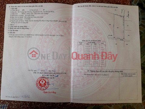 ĐẤT ĐẸP- GIÁ TỐT CHÍNH CHỦ BÁN NHANH LÔ ĐẤT TIỀM NĂNG TẠI huyện Củ Chi, TPHCM _0