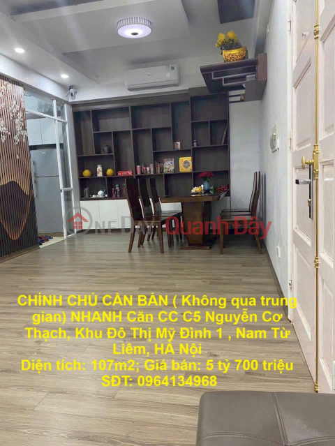 CHÍNH CHỦ CẦN BÁN NHANH Căn CC C5 Nguyễn Cơ Thạch, Khu Đô Thị Mỹ Đình 1 , Nam Từ Liêm, HÀ Nội _0