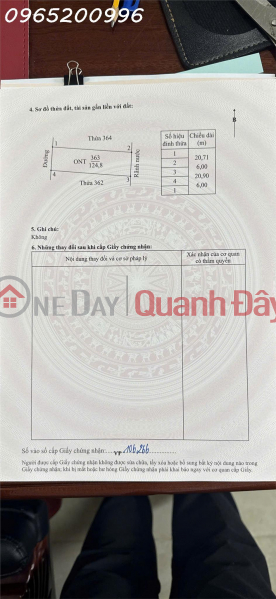 Selling a beautiful plot of land in An Cu, Dinh Hoa, Ninh Binh, area 124.8m2, price 3.6 billion VND. Sales Listings