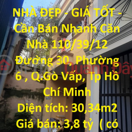 BEAUTIFUL HOUSE - GOOD PRICE - Quick Sale House Great Location In Go Vap-HCMC _0