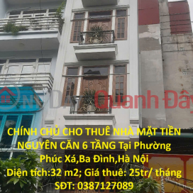 OWNER FOR RENT ENTIRE FRONT HOUSE 6 FLOORS In Phuc Xa Ward, Ba Dinh, Hanoi _0