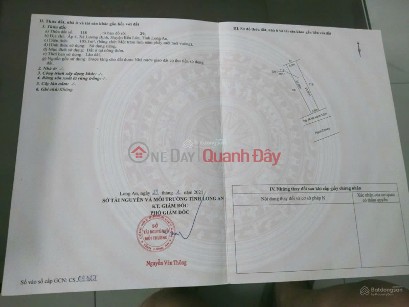 Property Search Vietnam | OneDay | Nhà ở Niêm yết bán | NHÀ CHÍNH CHỦ - GIÁ TỐT - Đường 824, Xã Lương Bình, Bến Lức, Long An