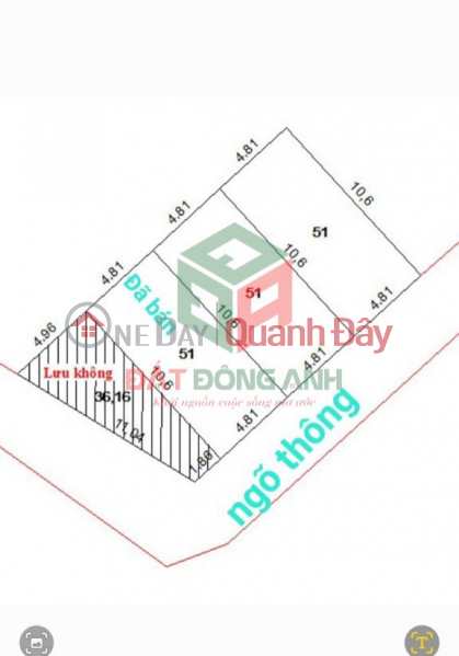 The owner wants to sell 51m2 of Dai Mach Dong Anh, the investment price is only 1.7 billion VND, the road avoids 2 motorbikes. Vietnam Sales | đ 1.75 Billion