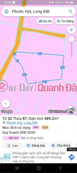 GOOD LOCATION - GOOD PRICE - Land for sale by OWNER with ready house and garden - Phuoc Hoi, Long Dat, BRVT Sales Listings