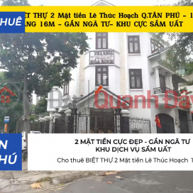 For rent 2-Front VILLA Le Thuc Hoach 144m² - 16M WIDE - NEAR CROSSROADS _0