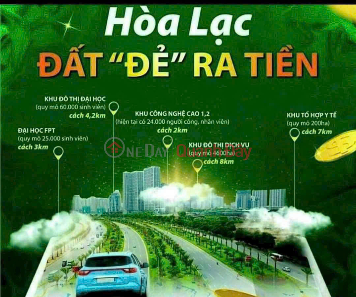 SIÊU PHẨM VIEW HỒ - SÁT ĐHQG HÒA LẠC -Đường ô tô 3 xe tránh, mặt tiền đẹp, dân cư hiện hữu Việt Nam | Bán, đ 2,5 tỷ