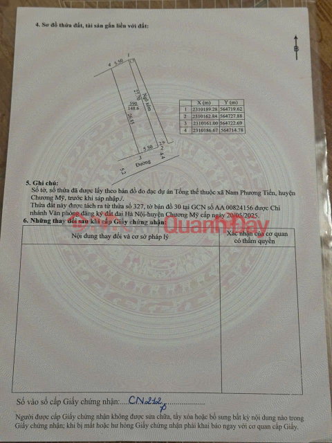 CHÍNH CHỦ CẦN BÁN 2 LÔ ĐẤT 148,6M VÀ 136,4M TẠI NAM PHƯƠNG TIẾN-CHƯƠNG MỸ-HÀ NỘI _0