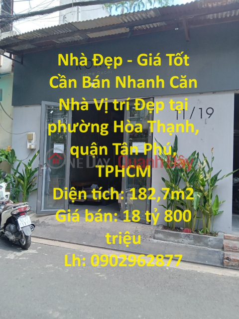 Nhà Đẹp - Giá Tốt Cần Bán Nhanh Căn Nhà Vị trí Đẹp tại quận Tân Phú, TPHCM _0