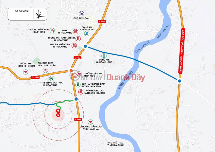 Selling 241m2 of residential land completely near Hoa Vang District Administrative Center, 500m from National Highway 14B Sales Listings