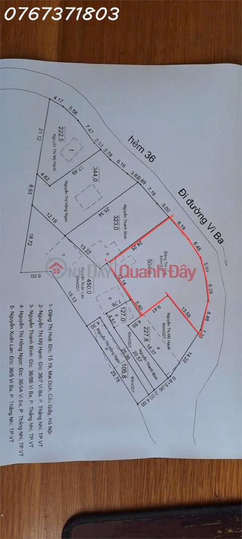 Chính chủ cần bán 2.300m2 đất Phường Thắng Nhì, Vũng Tàu, Bà Rịa Vũng Tàu, giá đầu tư _0