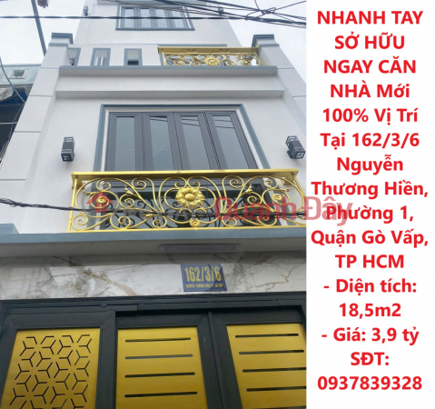 HURRY UP TO OWN A 100% NEW HOUSE Located In Go Vap District, Ho Chi Minh City _0