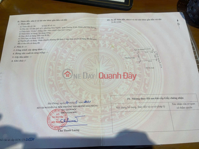 đ 1,95 tỷ | LÔ GÓC 59M² GIÁ CHƯA ĐẾN 2 TỶ – SÁT ĐƯỜNG HẢI PHONG, HÒA NGHĨA ZALO 0567 222 555