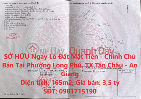 OWN A Front Lot - For Sale By Owner In Long Phu Ward, Tan Chau Town - An Giang _0