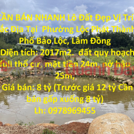 CẦN BÁN NHANH Lô Đất Đẹp Vị Trí Đắc Địa Tại Phường Lộc Phát Thành Phố Bảo Lộc, Lâm Đồng _0