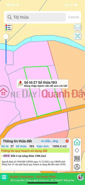 Property Search Vietnam | OneDay | Nhà ở, Niêm yết bán | ĐẤT ĐẸP – GIÁ TỐT – CHÍNH CHỦ CẦN BÁN LÔ ĐẤT TẠI Hưng Thịnh, Trảng Bom, Đồng Nai