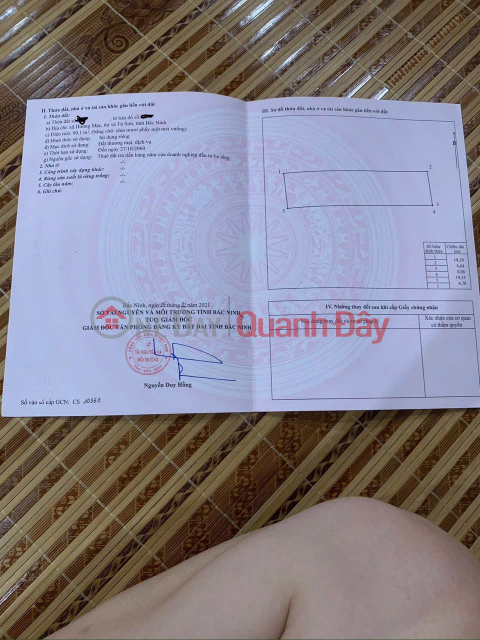 Land for sale with house in Phu Khe - Bac Ninh for only around 1 billion _0