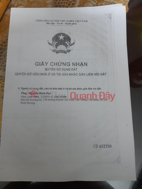 NHÀ Đẹp - Giá Tốt - Chính Chủ Cần Bán NhàTại Đường Huỳnh Thị Tươi KP Tân Thắng Phường Tân Bình _0