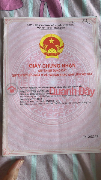 OWNER Sells Land Every Year - GOOD PRICE - In Tan Tien Commune, Van Giang District, Hung Yen Sales Listings