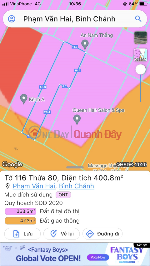 Real estate for sale on Tran Van Giau street (PVH commune),Binh Chanh, 400m, price 15 billion _0