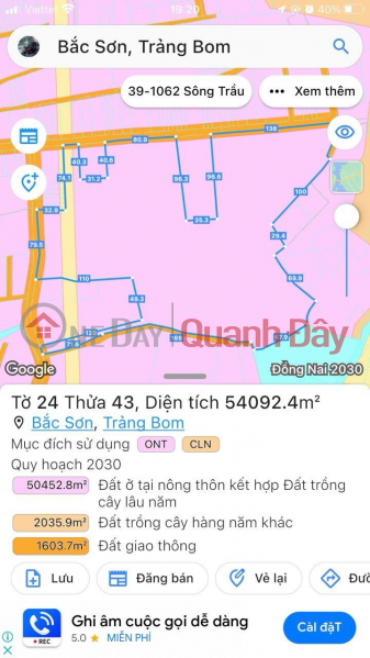 OWNER FOR SALE Lot of Land, Beautiful Location In Bac Son, Trang Bom, Dong Nai Sales Listings