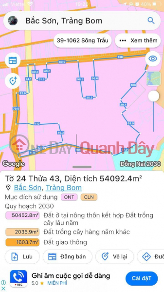 CHÍNH CHỦ CẦN BÁN Lô Đất Vị Trí Đẹp Tại Bắc Sơn, Trảng Bom, Đồng Nai Niêm yết bán