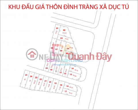 Selling 80.79m2 of land at Dinh Trang Duc Tu Dong Anh Auction House for business road surface _0