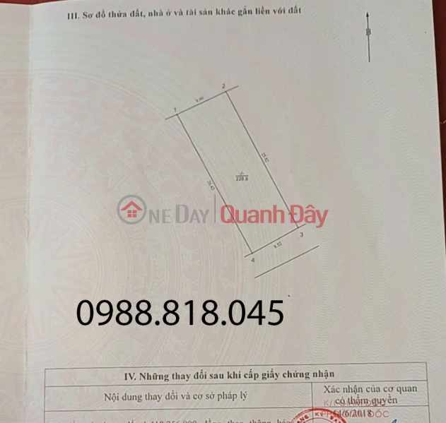 Đất ngõ 63 Tư Đình, phường Long Biên, thành phố Hà Nội, 229m2, đường ô tô tránh, miễn TG Việt Nam, Bán, đ 57 tỷ