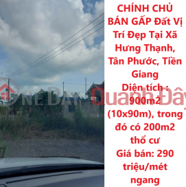 CHÍNH CHỦ BÁN GẤP Đất Vị Trí Đẹp Tại Xã Hưng Thạnh, Tân Phước, Tiền Giang _0