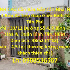 Owner Need to Sell Urgently House Right at the Crossroads 4 Communes Contiguous Between Binh Tan and Tan Phu _0